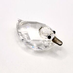 Swarovski "Mini Duck" (Silver Beak) Crystal Figurine, Retired, Vintage, Stamped